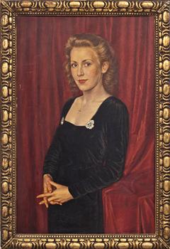 RÜDIGER WINTZEN, olja på pannå, signerad och daterad 44.