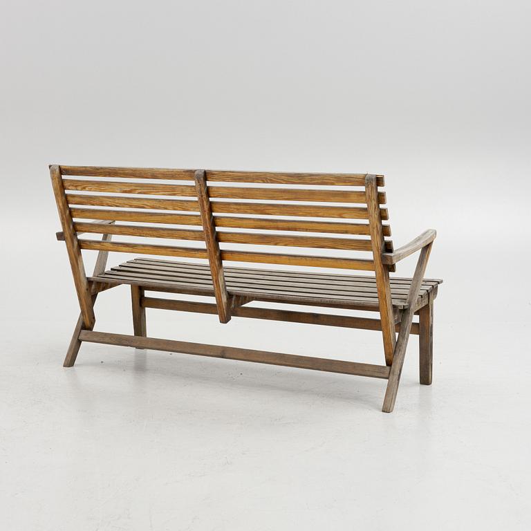 Carl Malmsten, garden furniture, 4 pieces, "Bergshamra", Igelstaverken, Södertälje.