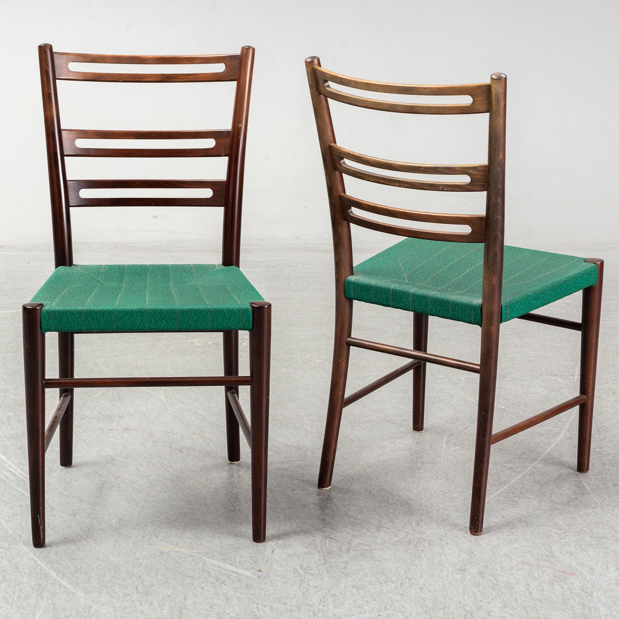 Four 1930s/1940s chairs by Gemla, Sweden.