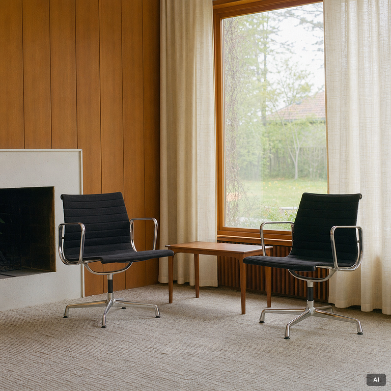 Charles & Ray Eames, A pair of EA 108 armchairs, Vitra.