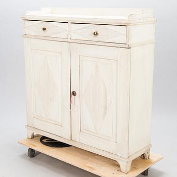 A painted pine late Gustavian style sideboard, late 19th century.