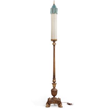 A Swedish Grace floor lamp attributed to Helge Werner, 1920's.