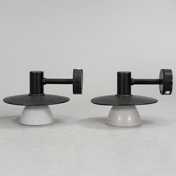 A pair of black painted "Stockholm 370" outdoor lights by Olle Andersson for Ateljé Lyktan.