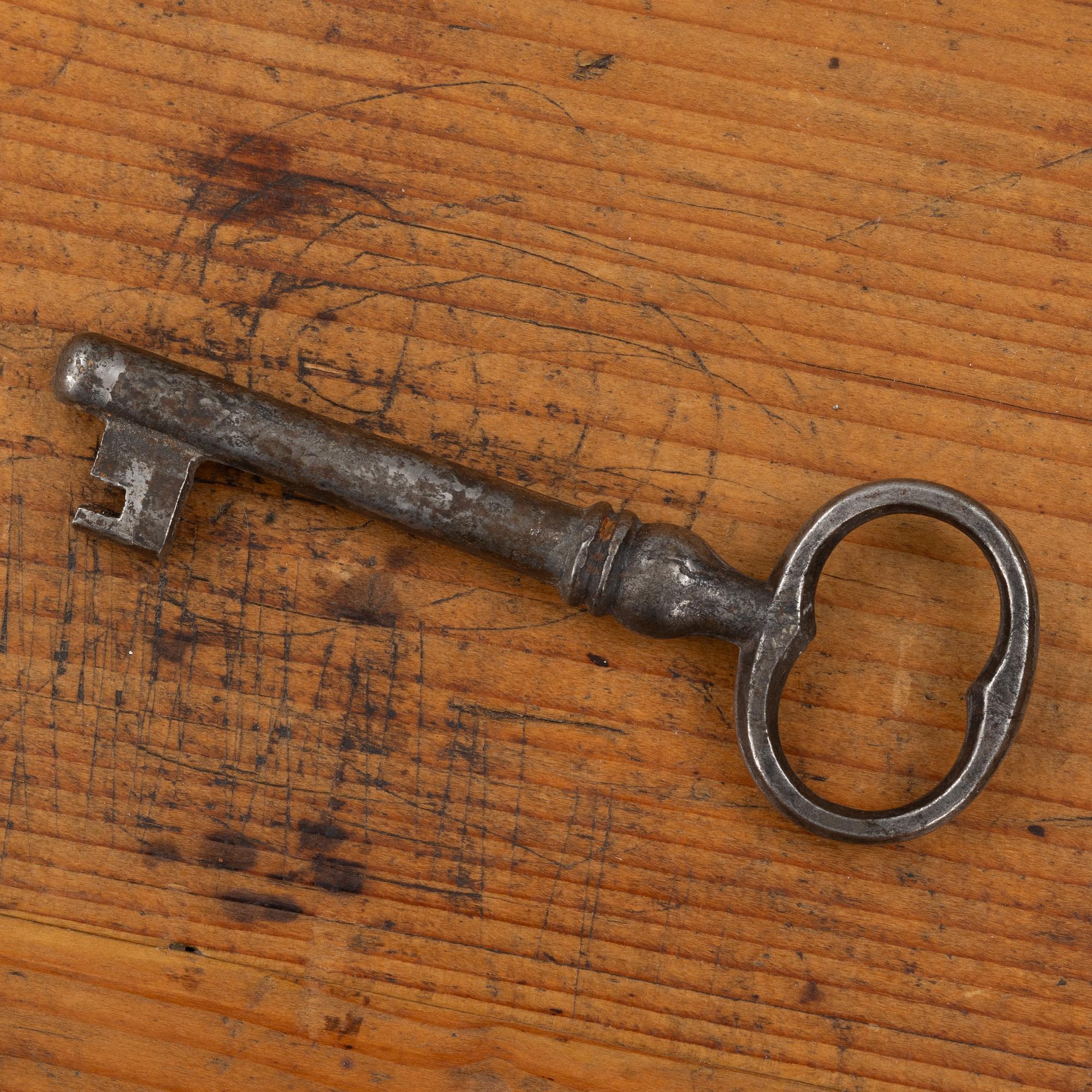 A painted wall cabinet, dated 1817.