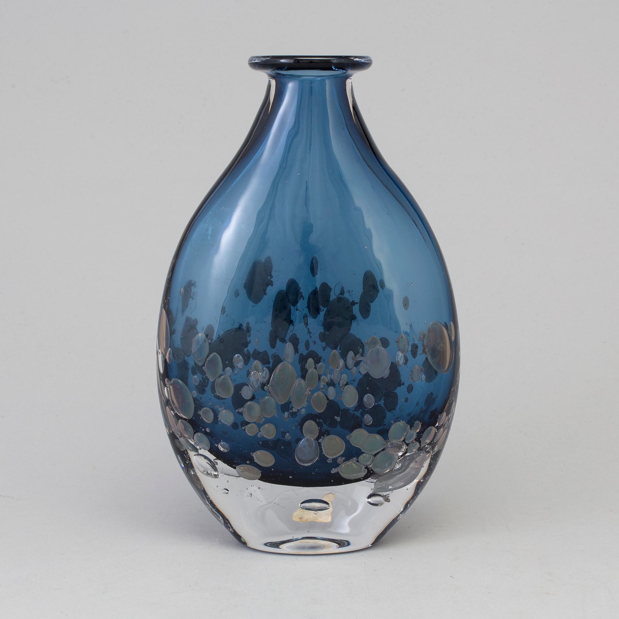 BENGT EDENFALK, vas av glas, "Ferrara", Skruf, omkring 1960.