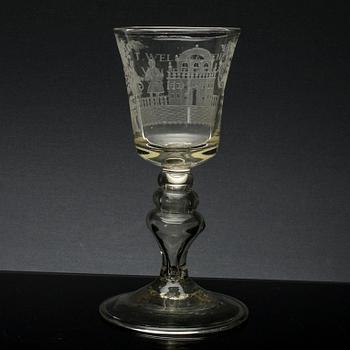 A German 18th century glass cup.