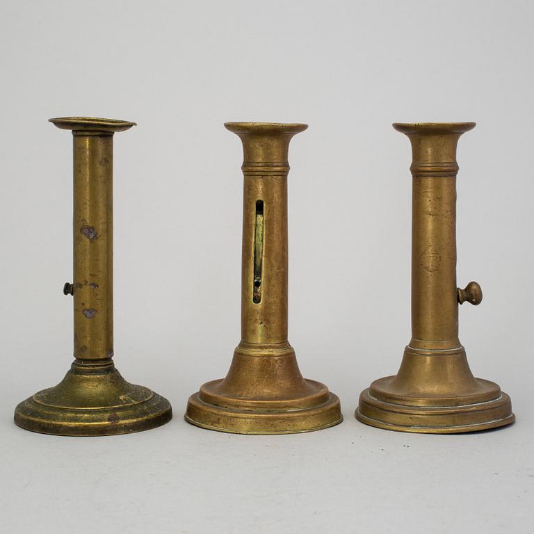 Six candlesticks, 1700-/1800s.