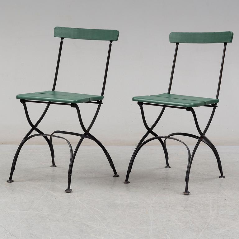 TRÄDGÅRDSGRUPP, 5 delar, bl a "Bryggeristol", Grythyttan, 1900-talets första hälft.