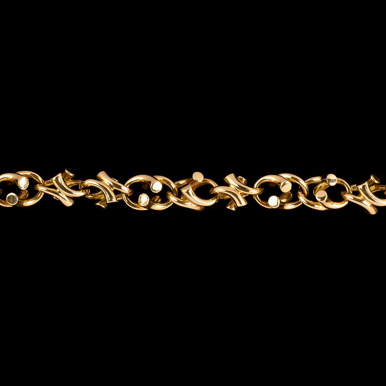 A Georg Jensen 18k gold bracelet,