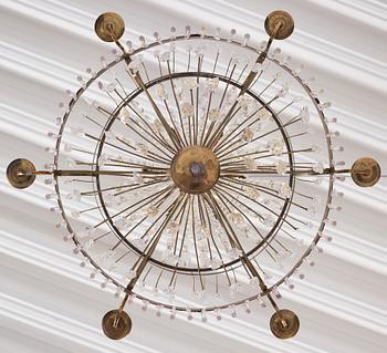 A pair of late Gustavian seven-light chandeliers, early 19th century.