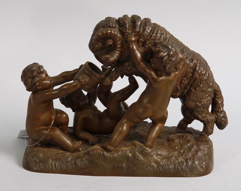 SKULPTUR, metall, 1900-tal.