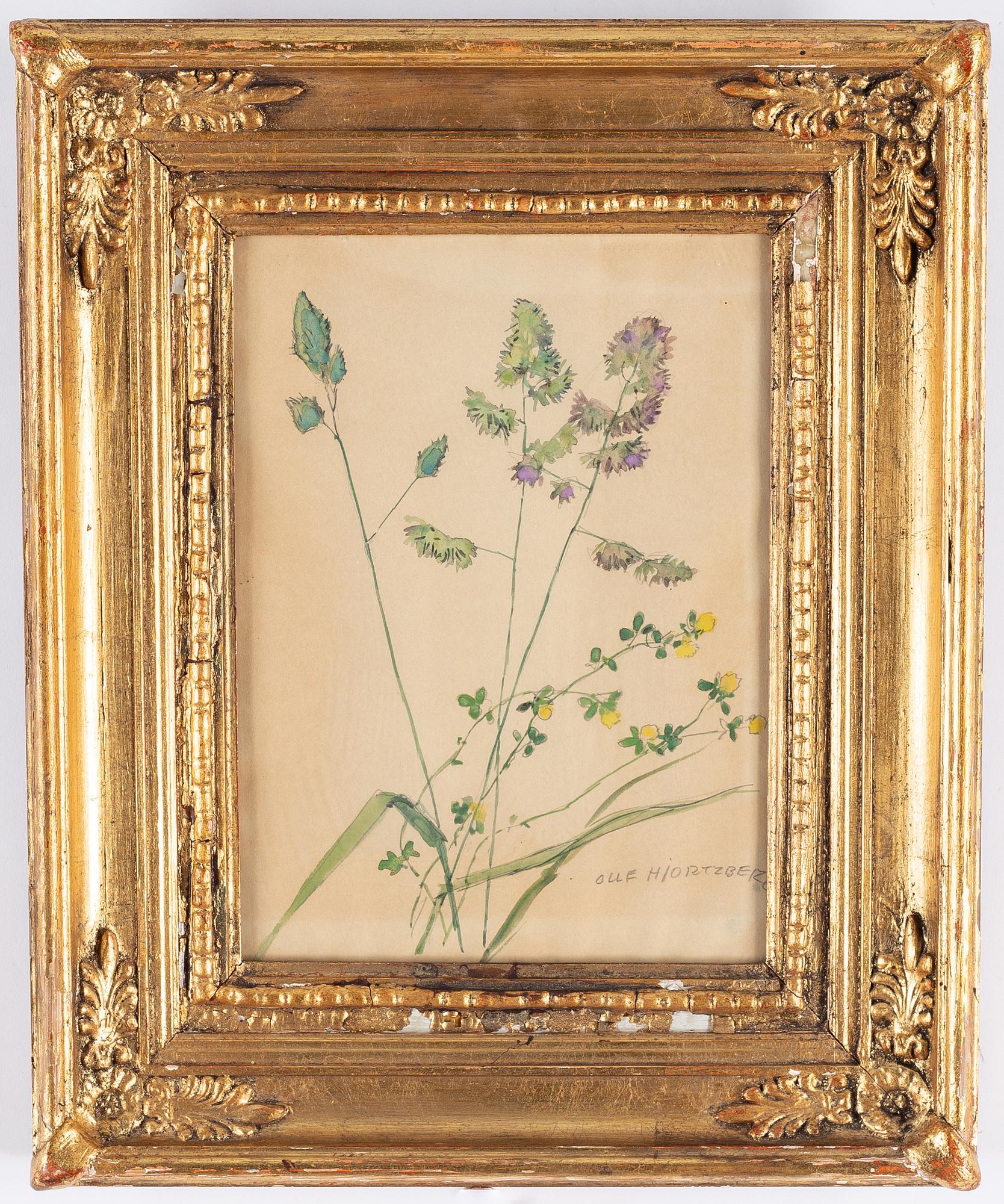 Olle Hjortzberg, watercolor, signed.