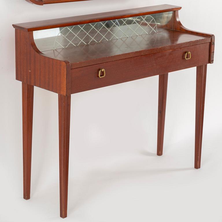 A mirror and table, Glas & Trä, Hovmantorp, 1950s.