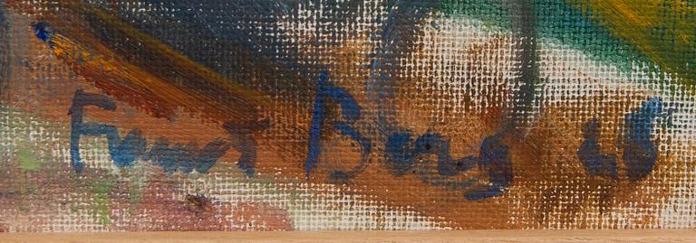 Frans Berg, olja på duk, signerad, daterad -28.