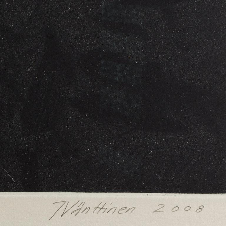 JUKKA VÄNTTINEN, mezzotint, "Pärleporten", numrerad 41/100 och signerad och daterad 2008.