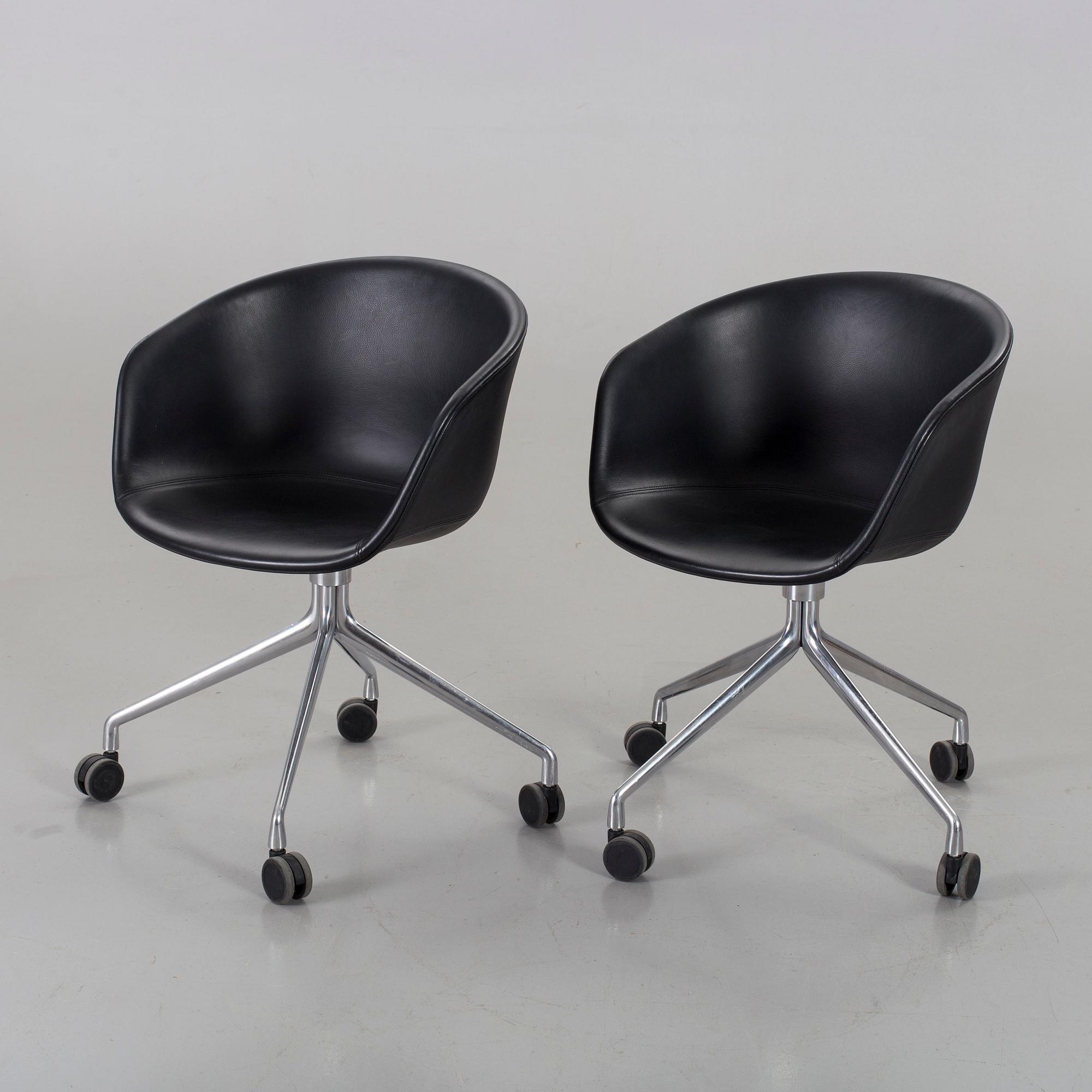 TWO ARMCHAIRS, "About a chair AAC 25" Hee Welling & Hay.