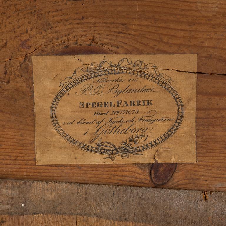 A first half of the 19th century mirror and console table by P G Bylander Göteborg.