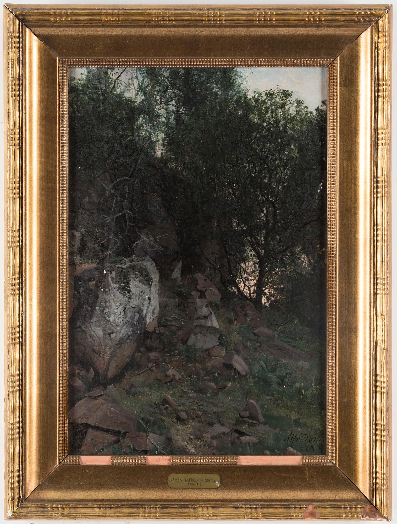 ALFRED THÖRNE, oil on canvas, signed and dated -83.