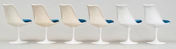 A set of six Eero Saarinen 'Tulip' chair, Knoll, USA, 1970's.