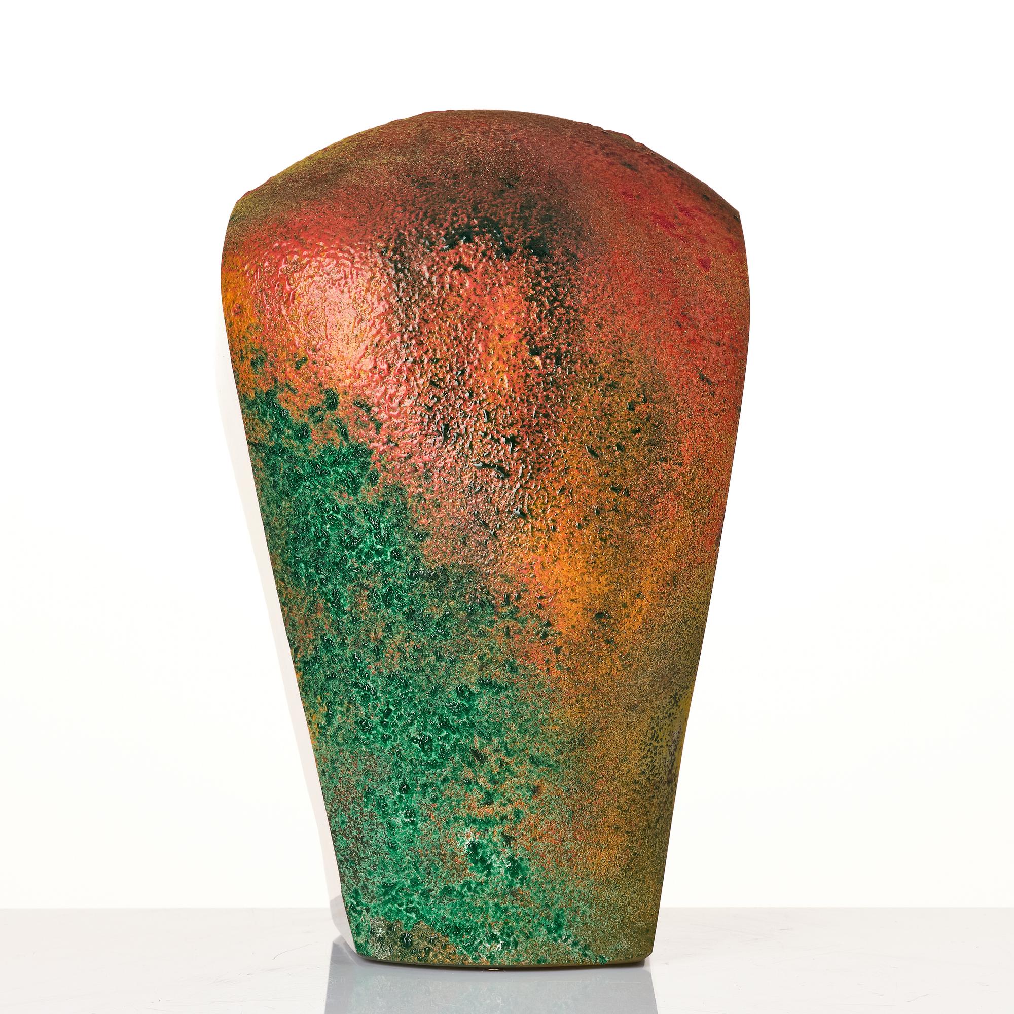 Kjell Engman, a unique sandblasted glass sculpture, Kosta Boda, Signed.
