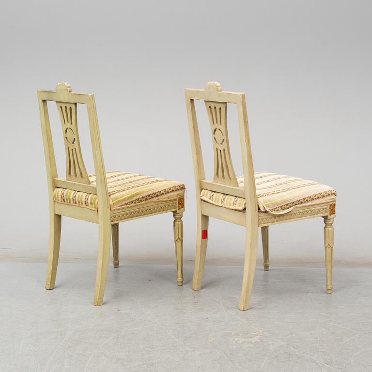 A set of six Swedish late 19th century chairs.