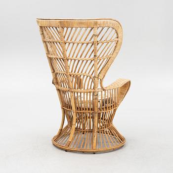 A rattan chair, second half of the 20th century.