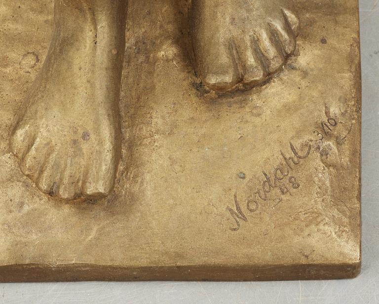 GUSTAF NORDAHL, skulptur, patinerad brons, signerad, daterad -48 och numrerad 3/10, signerad Erik Pettersson Fud.