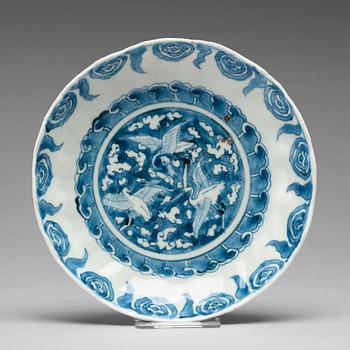 A set of ten blue and white dishes, Ming dynasty, Tianqi/Chongzhen, 17th Century.