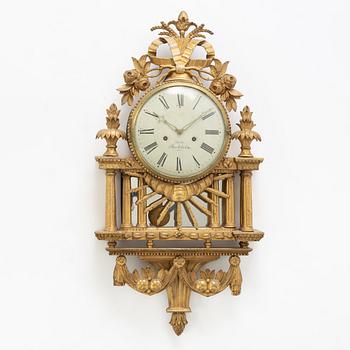 Wall clock, late Gustavian, late 18th century.