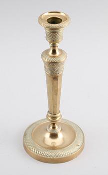 LJUSSTAKE, mässing, directoire, 1700-talets andra hälft.