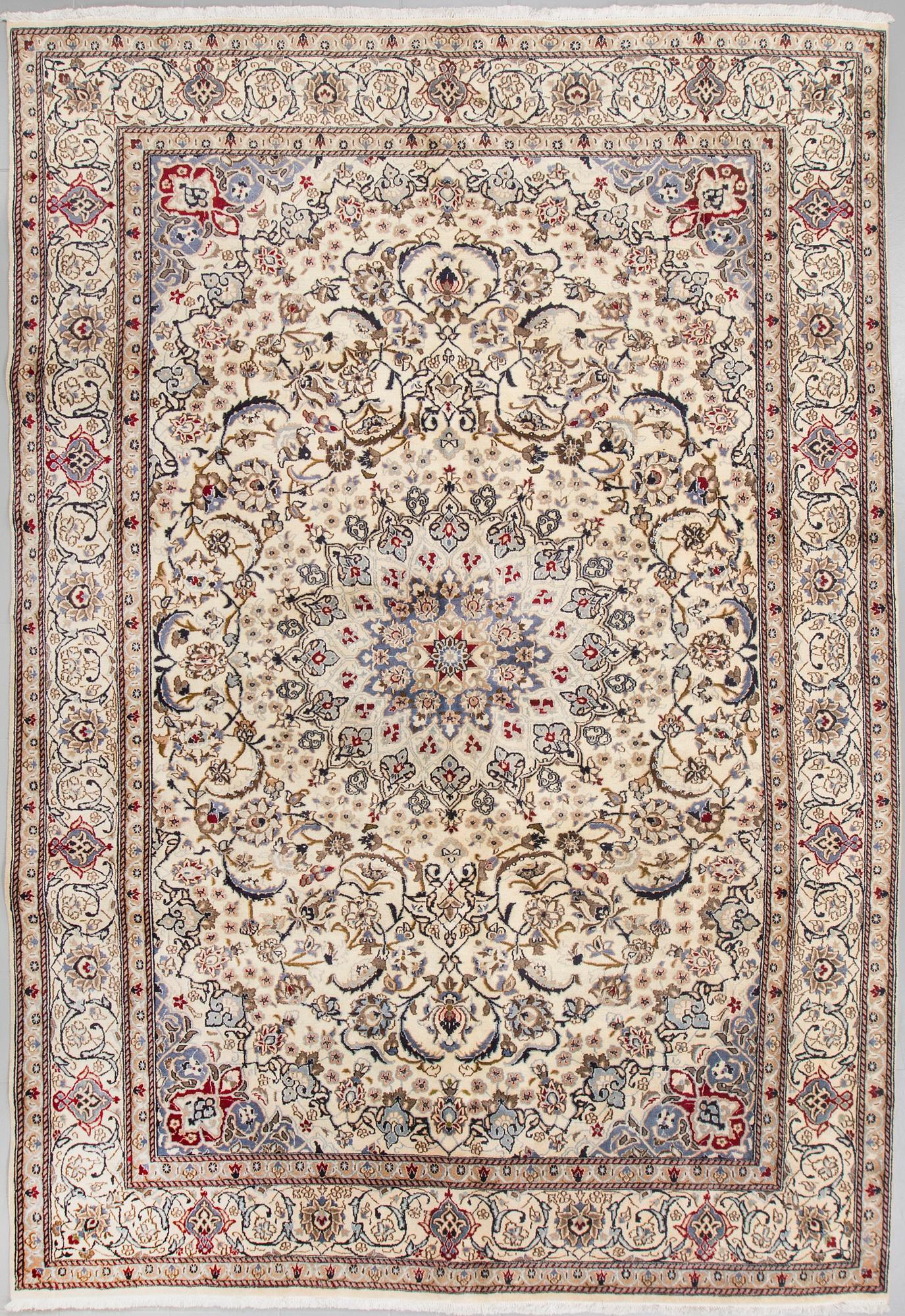 A CARPET, Nain, part silk, around 340 x 241 cm.