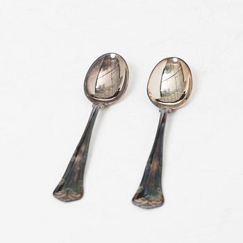 Twelve silver coffee spoons, COHR, Lidköping, 1981-85.