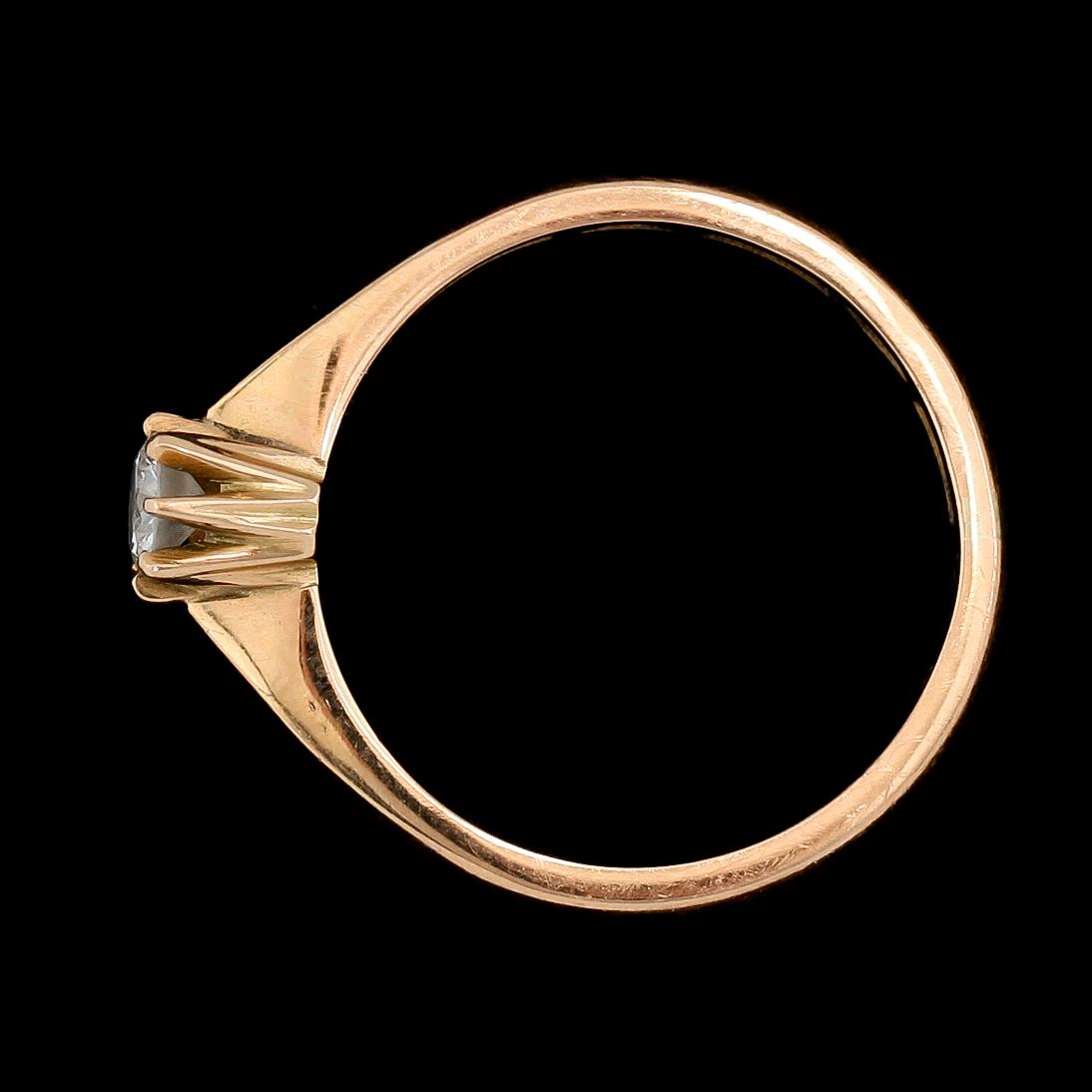 RING, 18K guld, NWN 1949, briljantslipad diamant 0.23 ct. Vikt ca 4 g.