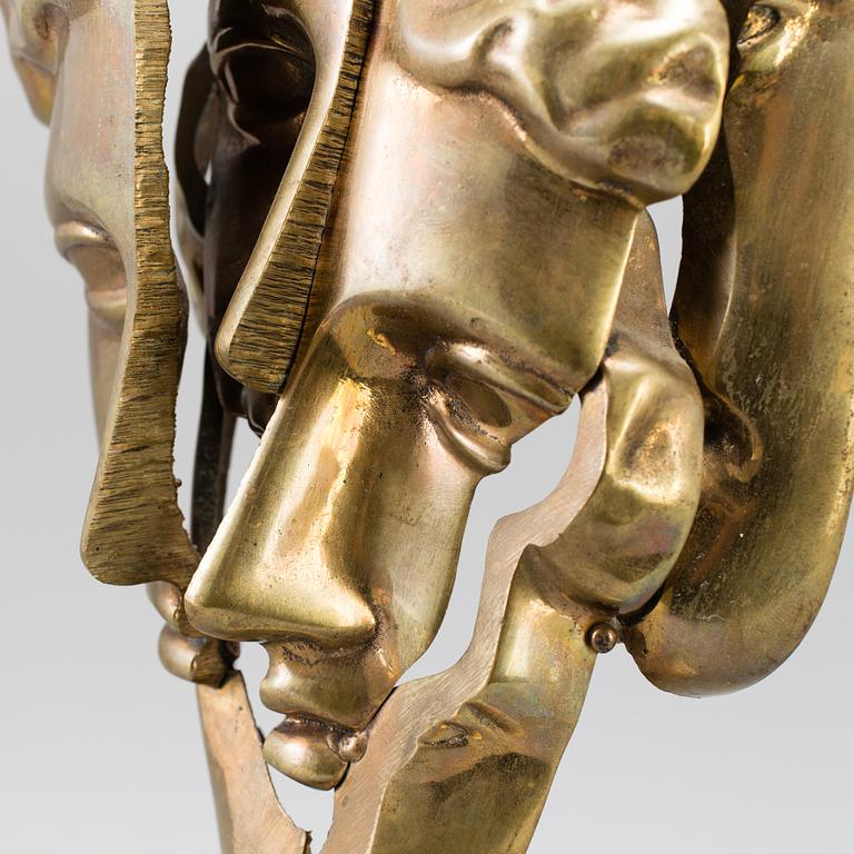 FERNANDEZ ARMAN, FERNANDEZ ARMAN, sculpture in bronze, gold patina, signed Arman and numbered 56/100.