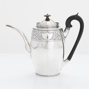 A Danish Late-Gustavian silver coffee pot, assay master mark of Fredrik Fabricius (1787-1823), Copenhagen.