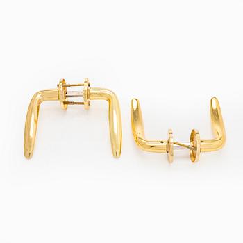 A set of 8 + 2 mid and late 20th century door handles.