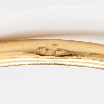 RANNEKORU, 14K kultaa, timantteja n. 0.24 ct yht ja rubiineja.