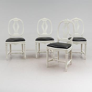 STOLAR, 4 st, gustaviansk stil, 1900-talets andra hälft.