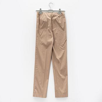 Prada, A beige cotton jacket/shirt and skirt, italian size 42.