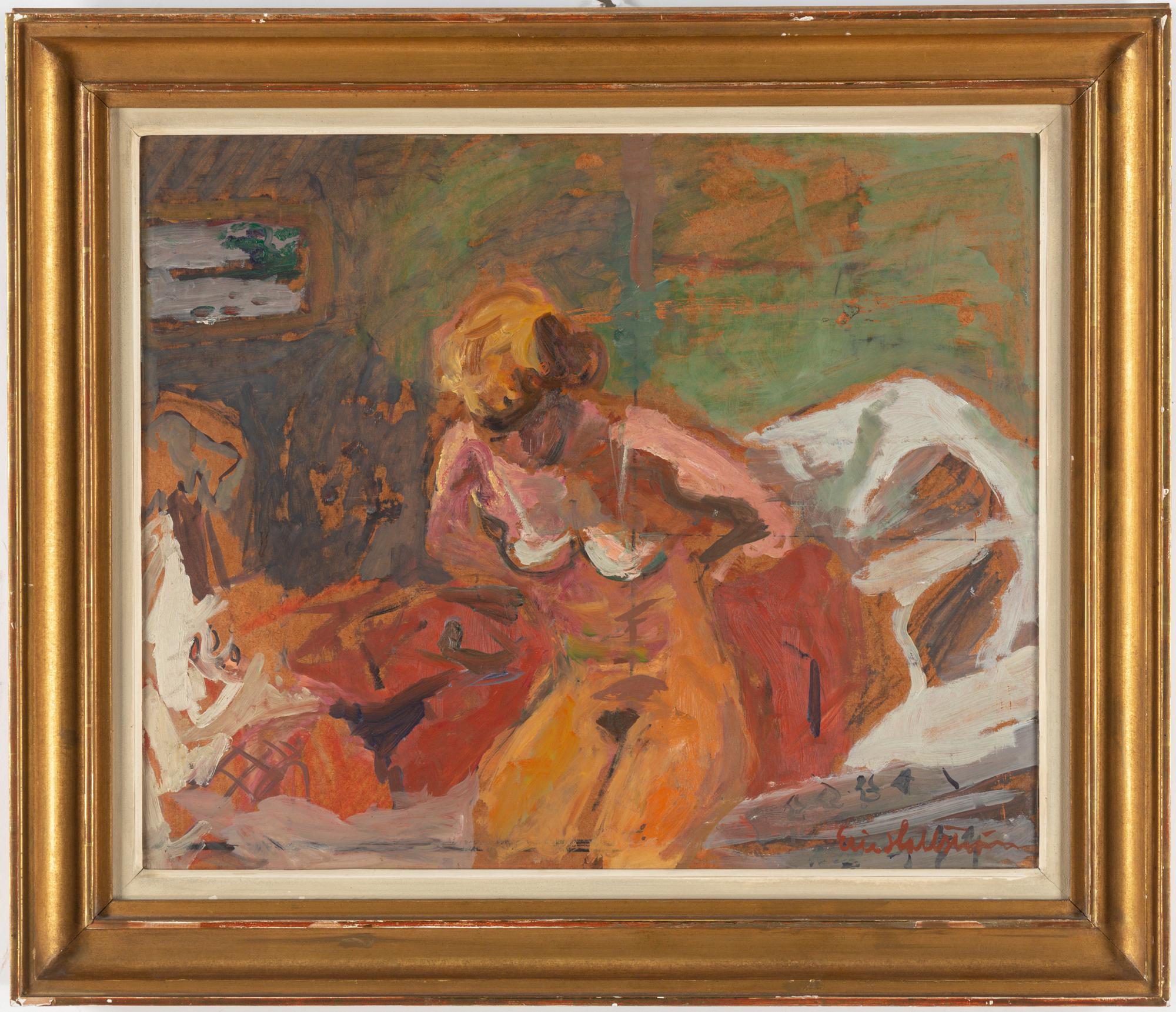 ERIC HALLSTRÖM, oil on board, signed Eric Hallström.