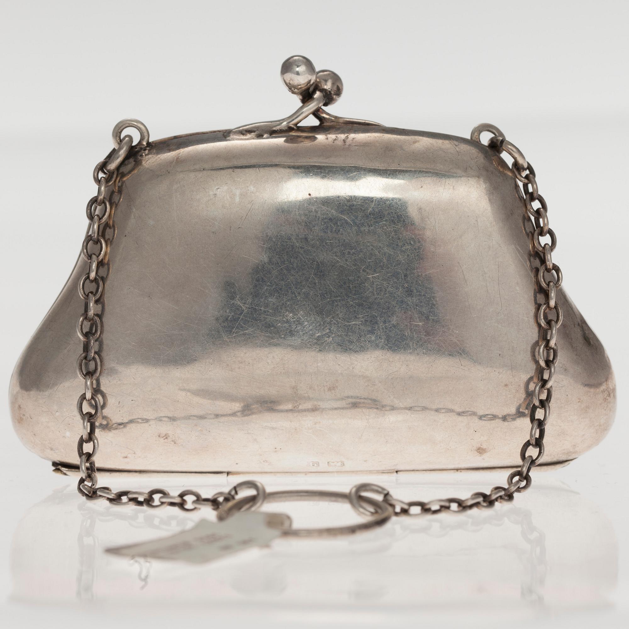 PORTMONNÄ, silver, Birmingham 1915. Tot. vikt 50,9 g.