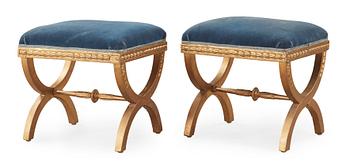 1557. A pair of late Gustavian circa 1800 stools.
