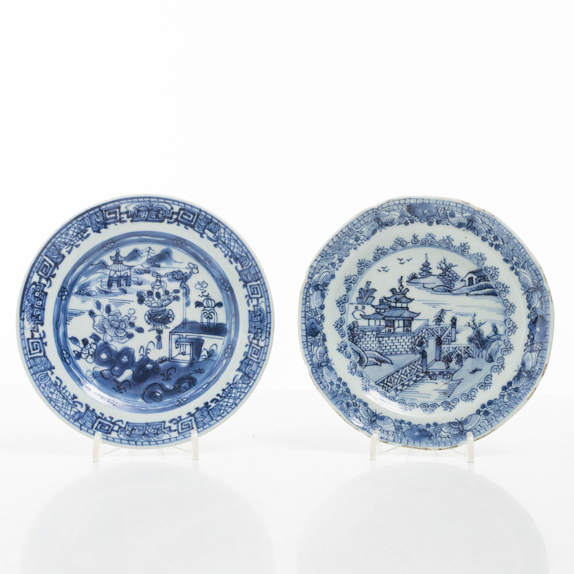 Servisdelar, 10 st, kompaniporslin, Kina, Qingdynastin, Qianlong (1736-95).