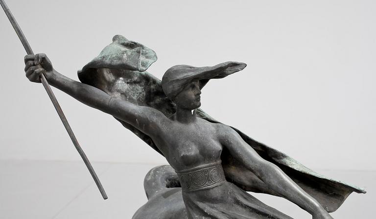STEPHAN ABEL SINDING, efter, skulptur, patinerad metall, 1900-talets första hälft.
