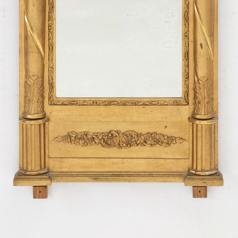 Spegel med konsolbord, senempire ca 1830-40-tal.