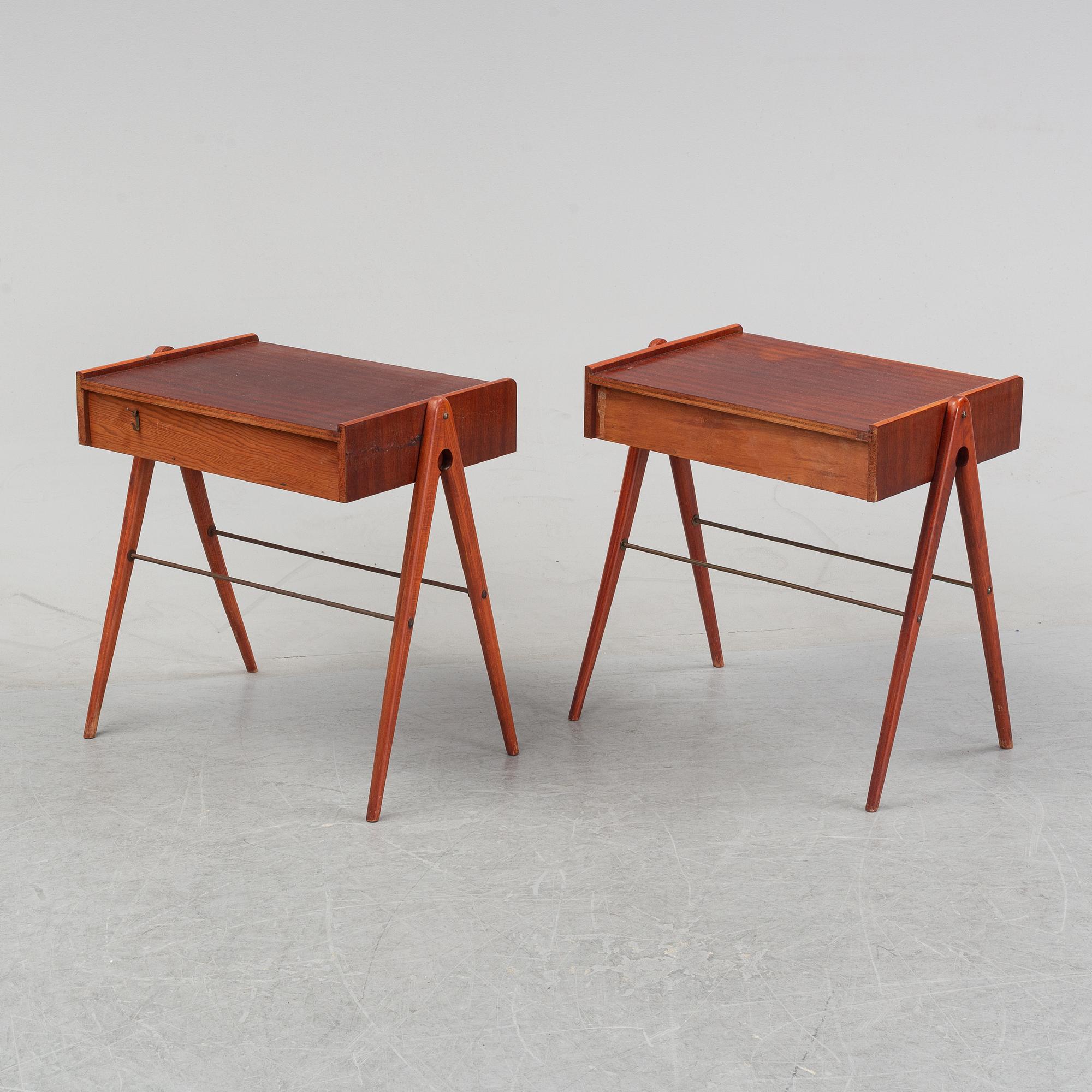 A pair of mid 1950's/60's bedside tables.