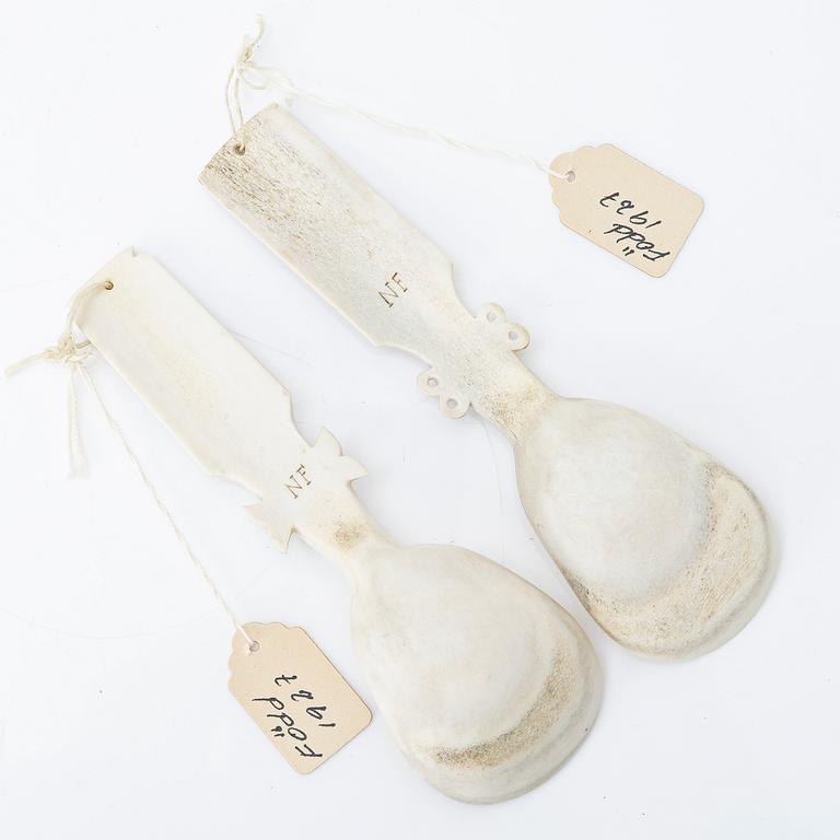 Nikolaus Fankki, two spoons, signed.