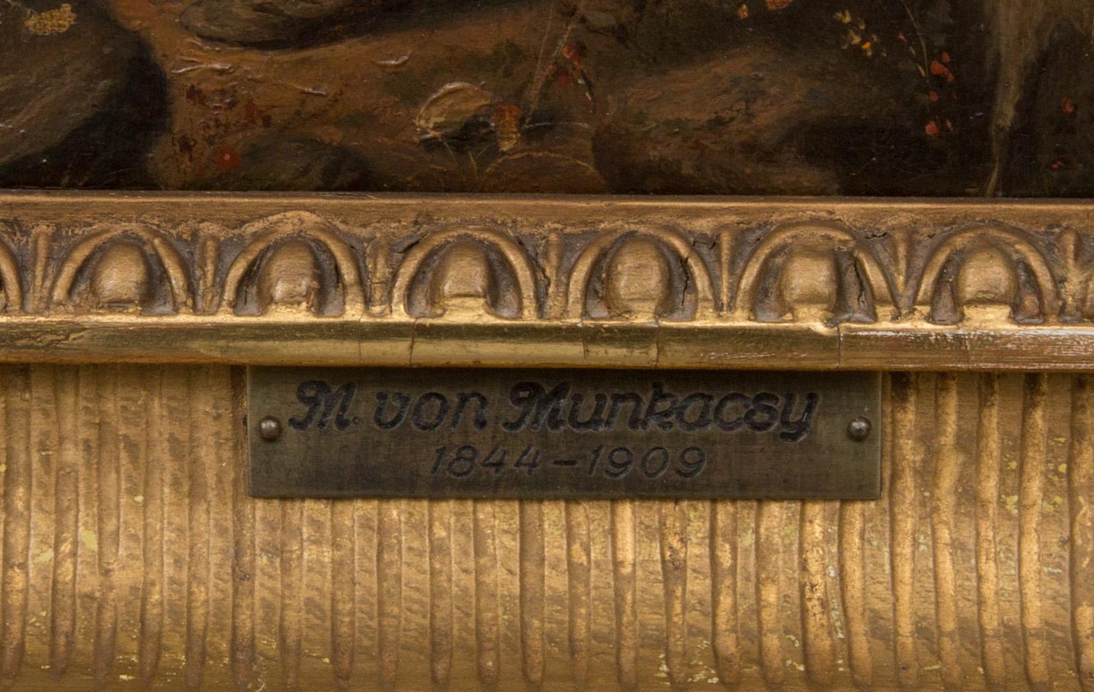 MIHÁLY von MUNKACSY, tillskriven, olja på pannå, 1800-tal.