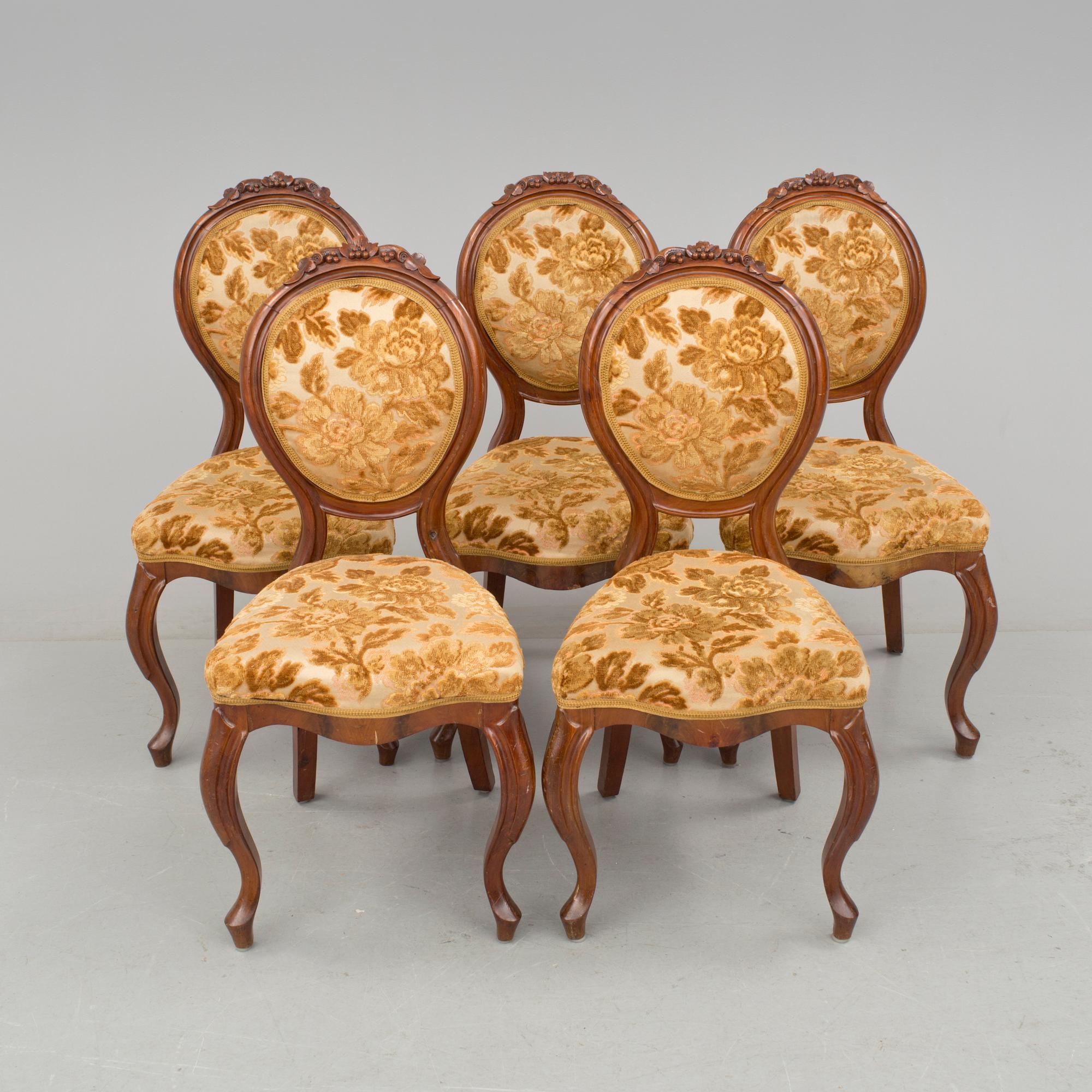 STOLAR, 5 st, nyrokoko, 1800-talets slut.