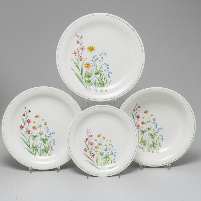 A part 'Vår' dinner creamware service, from Rörstrand (57 pieces).